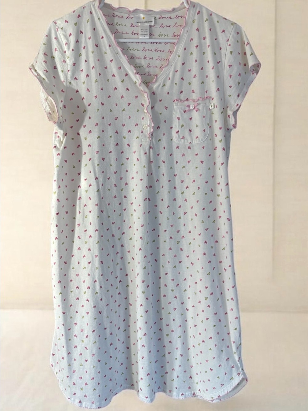 NWOT Carole Hochman 100% Cotton Nightgown House Dress Size M